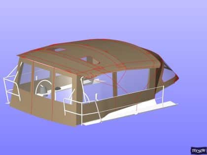 Jeanneau Sun Odyssey 349 Bimini Conversion fitted to factory fit Sprayhood and Bimini