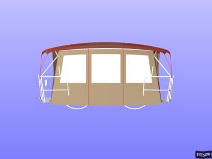 Jeanneau Sun Odyssey 349 Bimini Conversion fitted to factory fit Sprayhood and Bimini