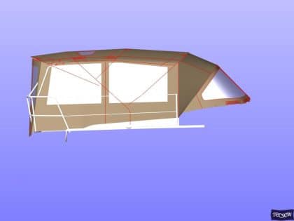 Jeanneau Sun Odyssey 349 Bimini Conversion fitted to factory fit Sprayhood and Bimini