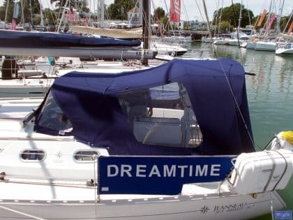 Jeanneau Sun Odyssey 36.2 Cockpit Enclosure fitted to Tecsew high model Sprayhood