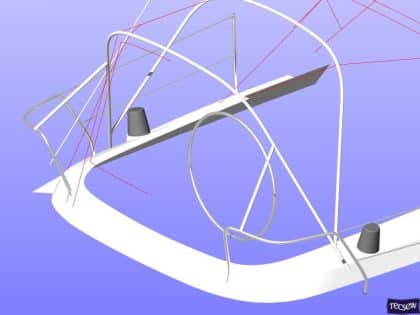 Jeanneau Sun Odyssey 36.2 Cockpit Enclosure fitted to Tecsew high model Sprayhood