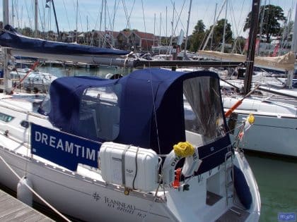 Jeanneau Sun Odyssey 36.2 Cockpit Enclosure fitted to Tecsew high model Sprayhood