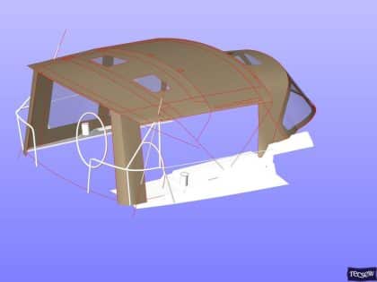 Jeanneau Sun Odyssey 379 Bimini Conversion fitted to factory Bimini and Sprayhood