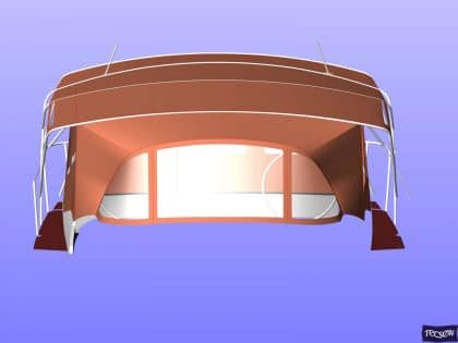 jeanneau sun odyssey 439 bimini conversion fitted to tecsew 8