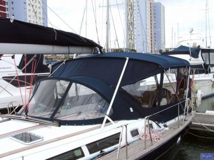 jeanneau sun odyssey 49 bimini conversion using high version tecsew bimini 4