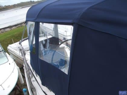 moody 41 classic bimini conversion fitted to tecsew bimini 2