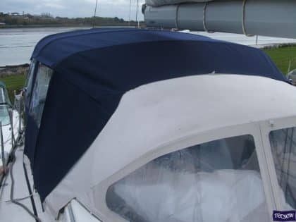 moody 41 classic bimini conversion fitted to tecsew bimini 3