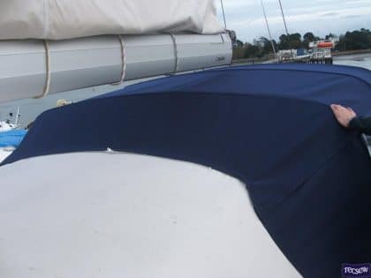 moody 41 classic bimini conversion fitted to tecsew bimini 4
