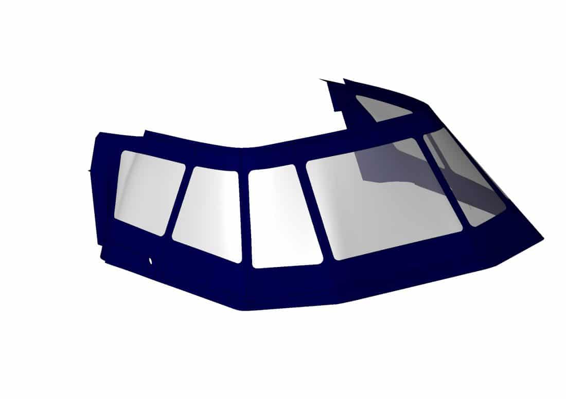 Birchwood 450 Cockpit Enclosure, Plum Crazy, 3D CAD