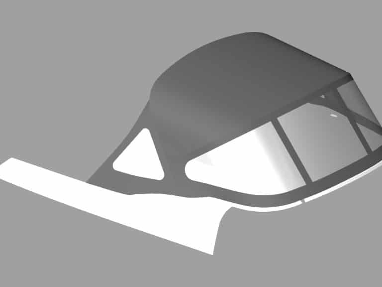 Dufour 45 Performance Sprayhood, standard 2 bar design, 3D CAD model