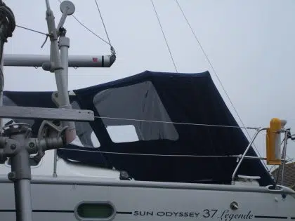 Jeanneau Sun Odyssey 37 Cockpit Enclosure, fitted to NV factory supplied sprayhood