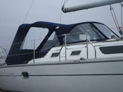 Jeanneau Sun Odyssey 37 Cockpit Enclosure, fitted to NV factory supplied sprayhood