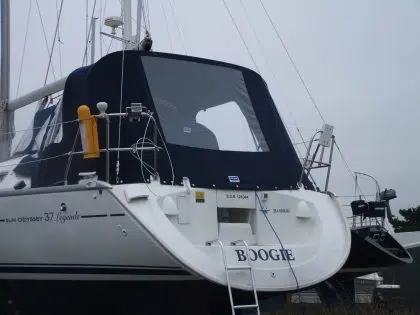 Jeanneau Sun Odyssey 37 Cockpit Enclosure, fitted to NV factory supplied sprayhood