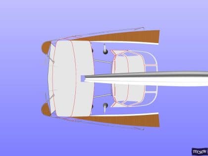 sweden 54 helm bimini with sprayhood connector and side shade panels 14