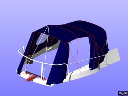 westerly griffon cockpit enclosure fitted to tecsew sprayhood 10