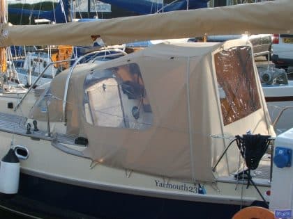 yarmouth 23 cockpit enclosure fits sprayhood on factory frame 1