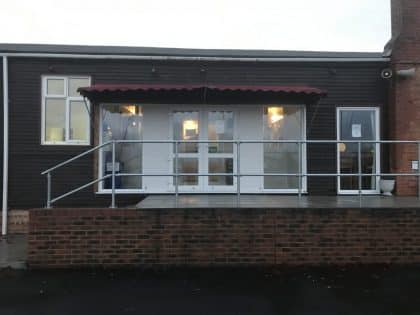 Entrance Awning, Hornet Sailing Club front view 3