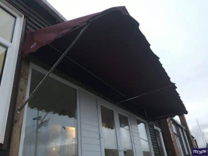 Entrance Awning, Hornet Sailing Club front view 1