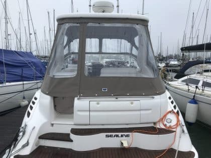 Sealine S34 “Easy Does It”, Replacement Cockpit Canopies, rear view 2