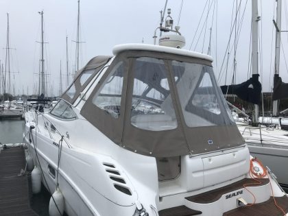 Sealine S34 “Easy Does It”, Replacement Cockpit Canopies, rear view 1