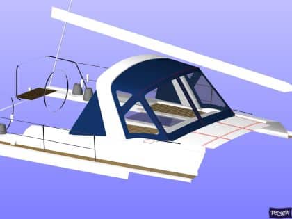 Sprayhood front corner