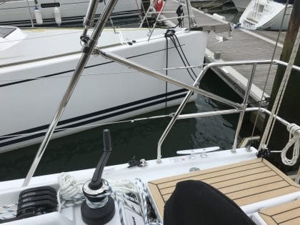Hanse 388 Cockpit Enclosure fitted to Tecsew Sprayhood