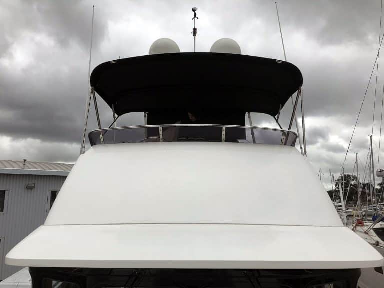 Nordhaven 43 BLACKSWAN Aft Deck and Fly Bridge Biminis