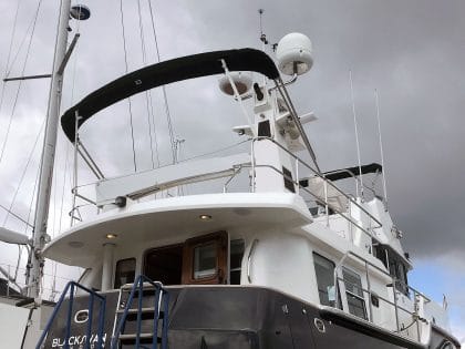 Nordhaven 43 BLACKSWAN Aft Deck and Fly Bridge Biminis