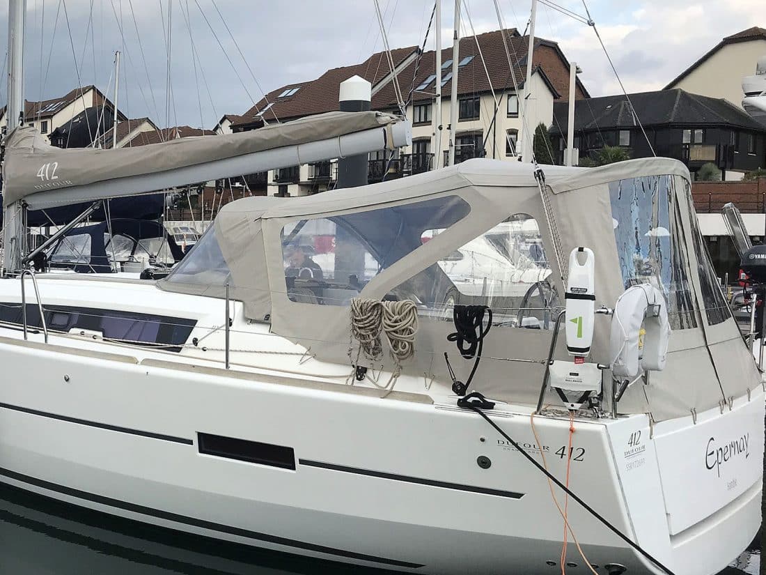 Dufour 412 Cockpit Enclosure to fit factory-supplied Sprayhood