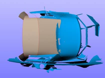 Hallberg Rassy cockpit enclosure by Tecsew, CAD-designed using structured light scanning.