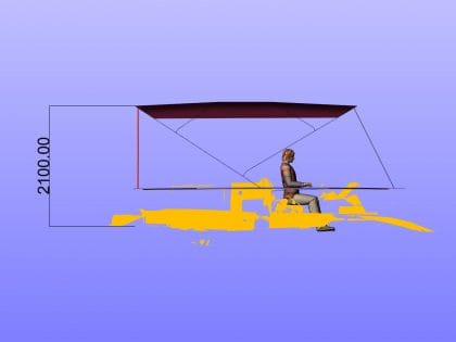 Side view with approx height from cockpit floor