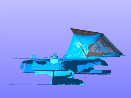 Side with Scanned Data showing Wings & Aft Section Removed