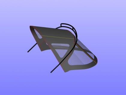 Side with Wings & Aft Section Removed and Aft Bar Rotated Fwd