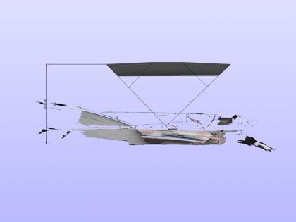 Approximate height from cockpit floor