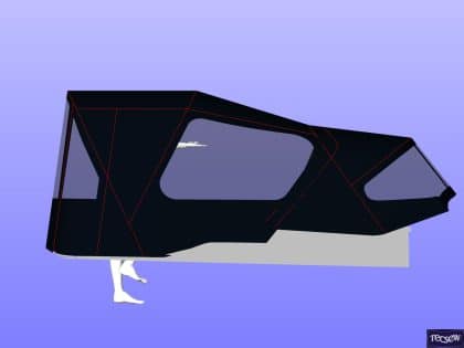 Hanse 355 Cockpit Enclosure to fit Sprayhood recover for factory fit original