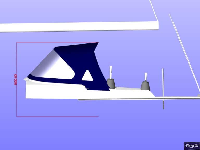 Approximate dimension from cockpit floor