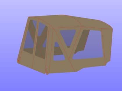 Dufour 360 Cockpit Enclosure to fit factory fit Sprayhood