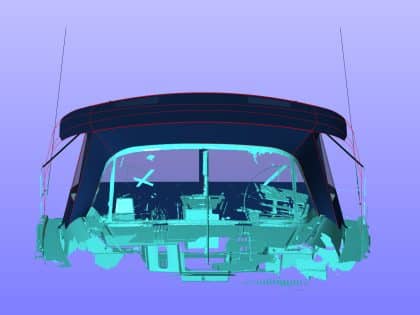 Beneteau Oceanis 40.1 Bimini Conversion to fit Tecsew Bimini and Sprayhood
