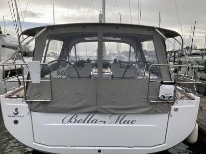 Beneteau Oceanis 40.1 Bimini Conversion to fit Tecsew Bimini and Factory supplied Sprayhood