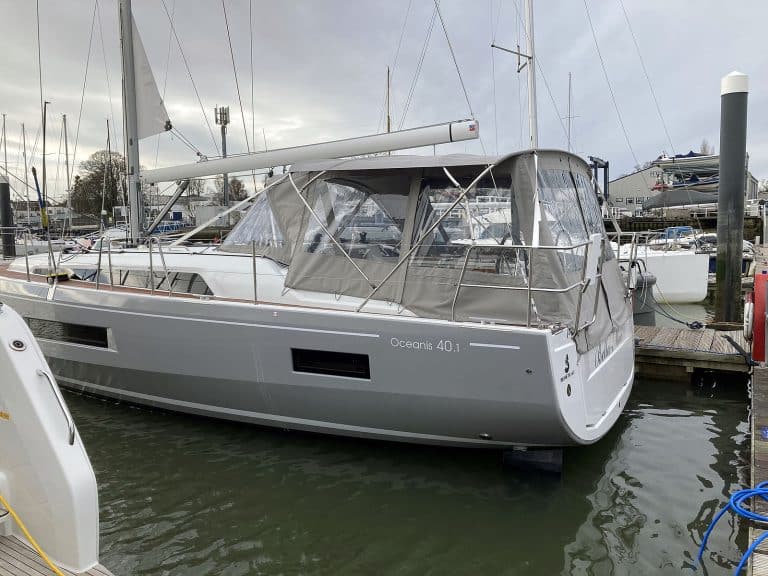 Beneteau Oceanis 40.1 Bimini Conversion to fit Tecsew Bimini and Factory supplied Sprayhood
