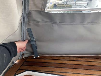 Beneteau Oceanis 40.1 Bimini Conversion to fit Tecsew Bimini and Factory supplied Sprayhood