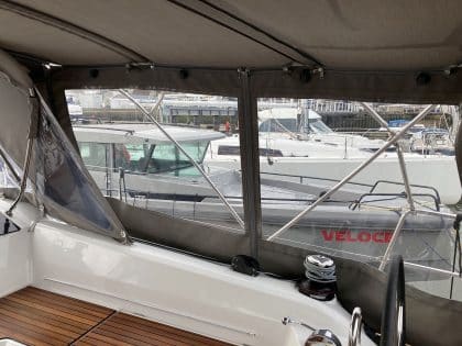 Beneteau Oceanis 40.1 Bimini Conversion to fit Tecsew Bimini and Factory supplied Sprayhood