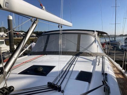 Beneteau Oceanis 40.1 Bimini Conversion to fit Tecsew Bimini and Sprayhood