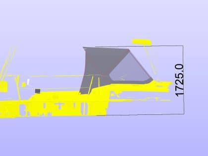 Sprayhood approximate height from cockpit floor