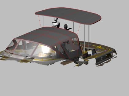 Discovery 58 Fixed Bimini Roof Canvas