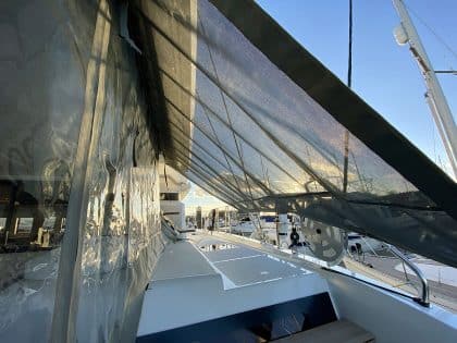 Lagoon 55 Side Shade Panels in Soltis 86 Shade Mesh