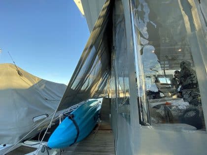 Lagoon 55 Side Shade Panels in Soltis 86 Shade Mesh