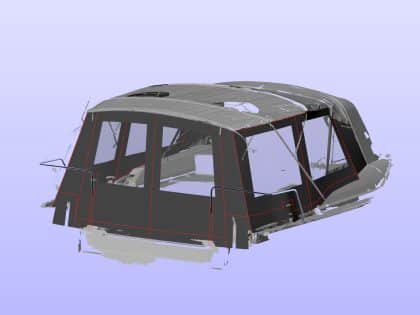 Beneteau Oceanis 46.1 Bimini Conversion to fit factory installed Bimini