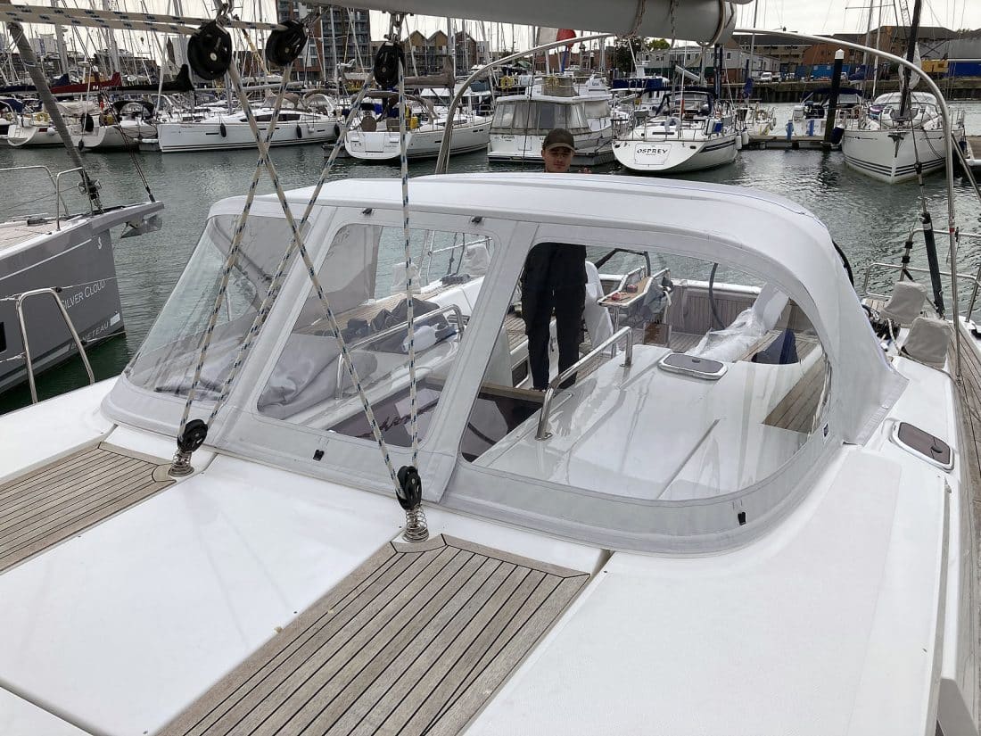 Hanse 495 Sprayhood recover for factory fit original