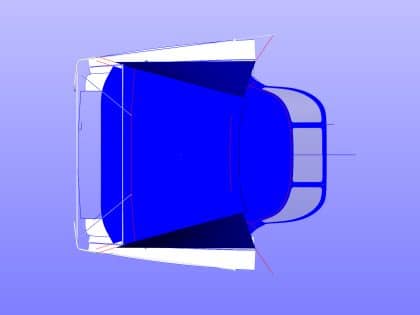 Hanse 370 Pole Bimini with zip attached Side and Rear Panels